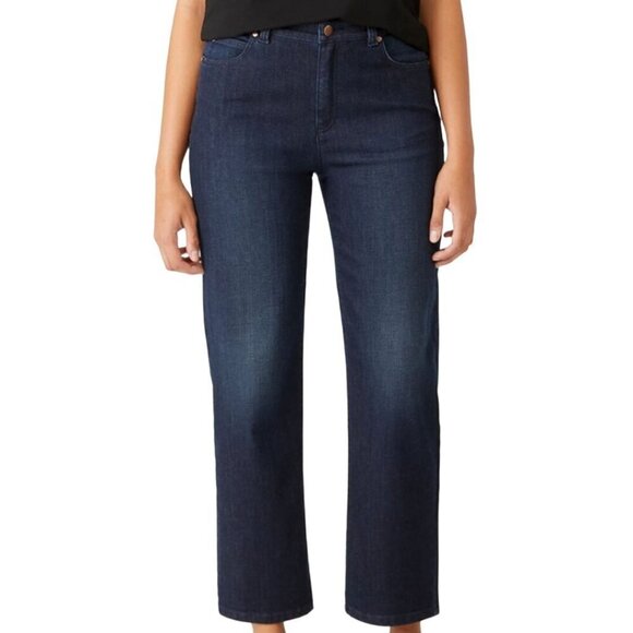 Eileen Fisher Organic Cotton Stretch Straight Ankle Jeans Size 10 - Picture 4 of 7